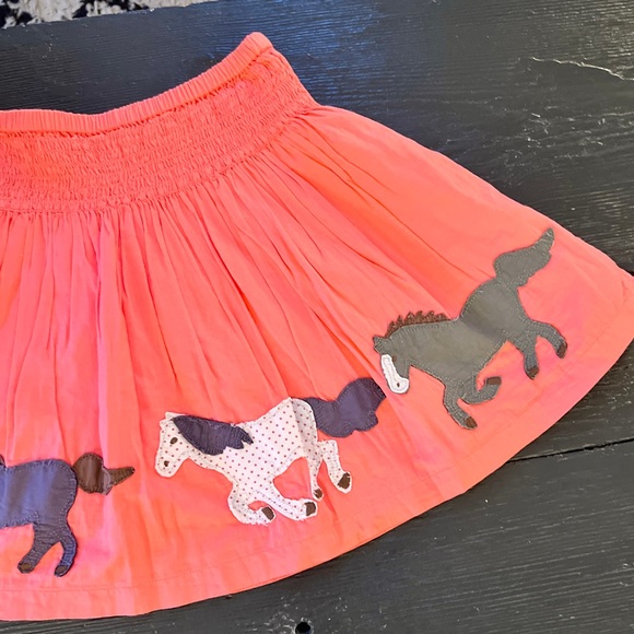 Mini Boden Coral Twirl Horse Appliqué Skirt M 7/8 - Picture 8 of 13